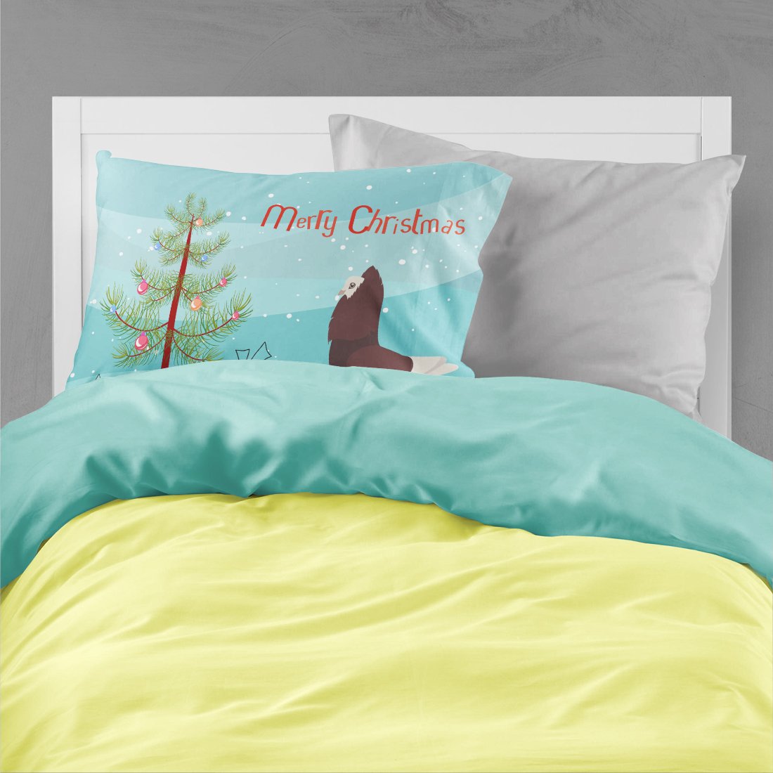 Capuchin Red Pigeon Christmas Standard Pillowcase Lightweight Super Soft Easy Care Decorative Artwork Pillowcase, Standard