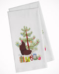 Capuchin Red Pigeon Christmas Kitchen Towel Set of 2 White Dish Towels Decorative Bathroom Hand towel for Hand, Face, Hair, Yoga, Tea, Dishcloth, 19 X 28", White