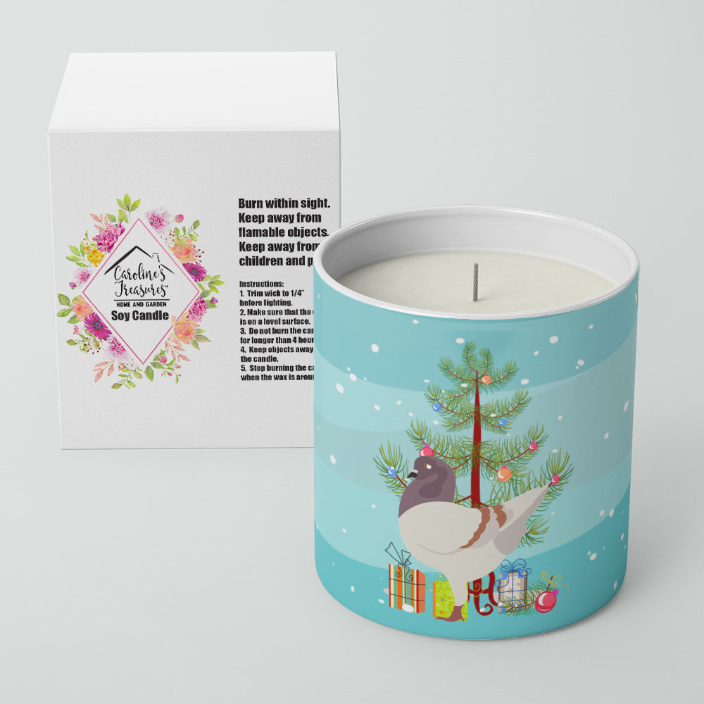 German Modena Pigeon Christmas Decorative Soy Candle Nature Soy Wax Essential Oil Home Decor Ideal for Bedroom Kitchen Bath Office Gift, 10 oz