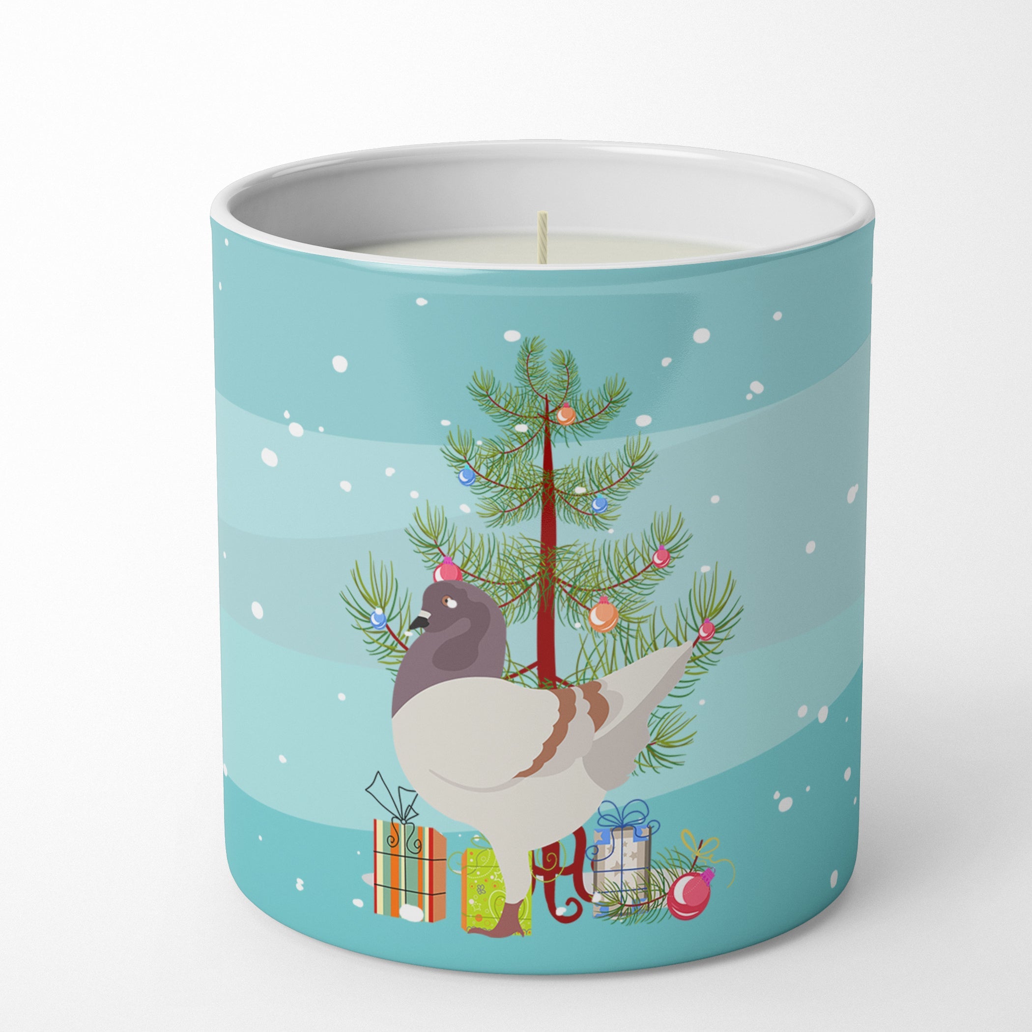German Modena Pigeon Christmas Decorative Soy Candle Nature Soy Wax Essential Oil Home Decor Ideal for Bedroom Kitchen Bath Office Gift, 10 oz