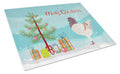 German Modena Pigeon Christmas Cutting Board Tempered Glass Kitchen Cutting Surface, Heat Resistant Chopping, Non-Slip Feet, Food Prep & Serving