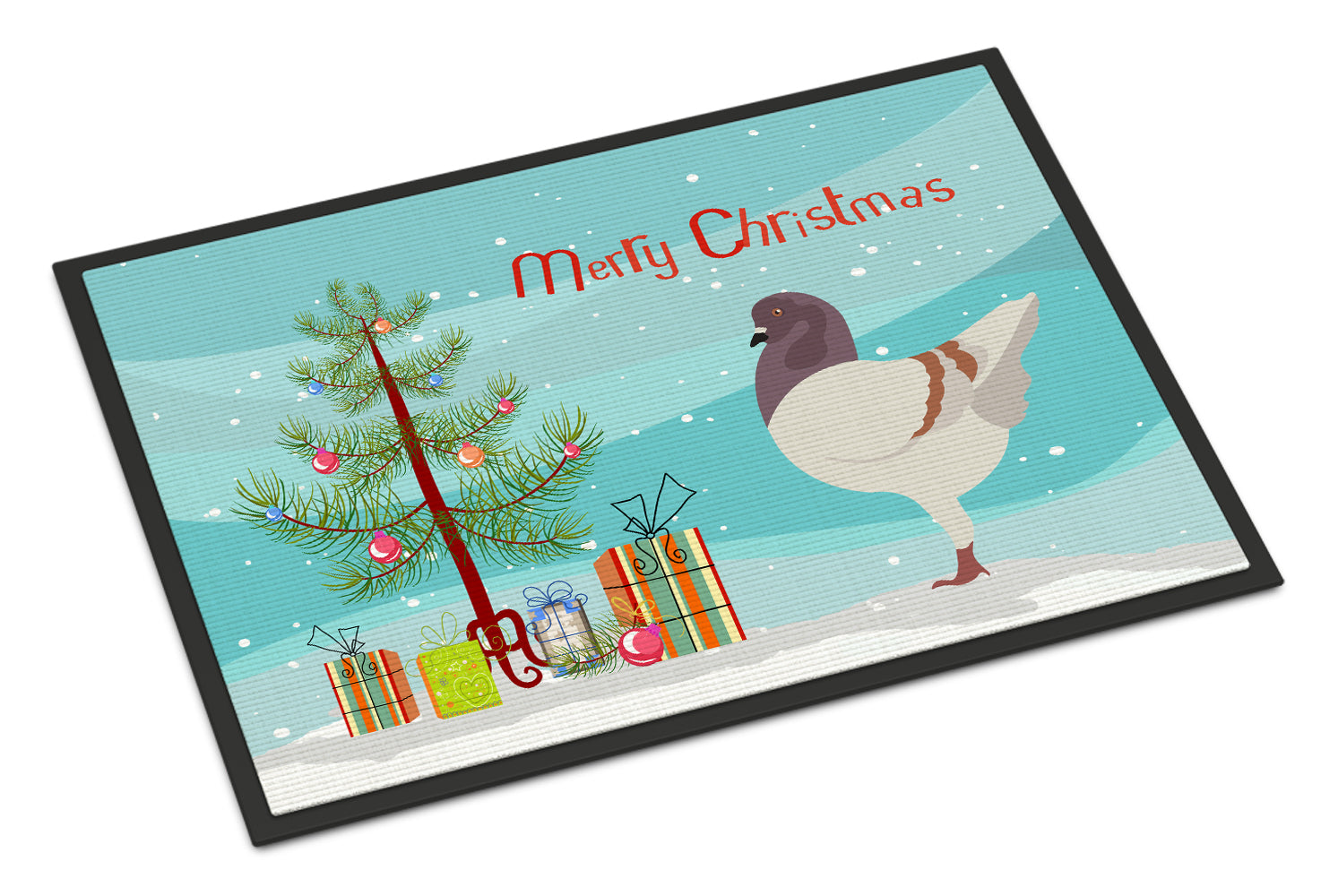German Modena Pigeon Christmas Doormat Indoor Outdoor 18H X 27W Front Door Mat Rugs for Entryway, Non Slip Washable