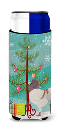 German Modena Pigeon Christmas Slim Can Hugger , Insulated Foam Hugger for 12 oz Slim Cans, Beer Bottles & Water Bottles, Printed in USA