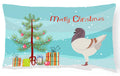 German Modena Pigeon Christmas Decorative Throw Pillow 12x16 Indoor Outdoor Accent Cushion, Fabric Cover with Insert for Sofa, Bed, Porch & Living Room