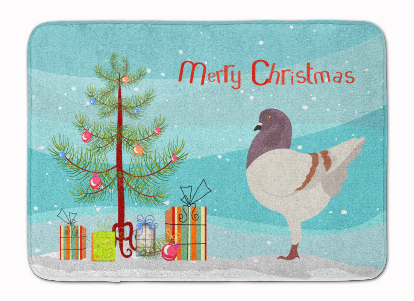 German Modena Pigeon Christmas Memory Foam Kitchen Mat Machine Washable Anti-Fatigue Cushion Comfort Bath or Kitchen Rug