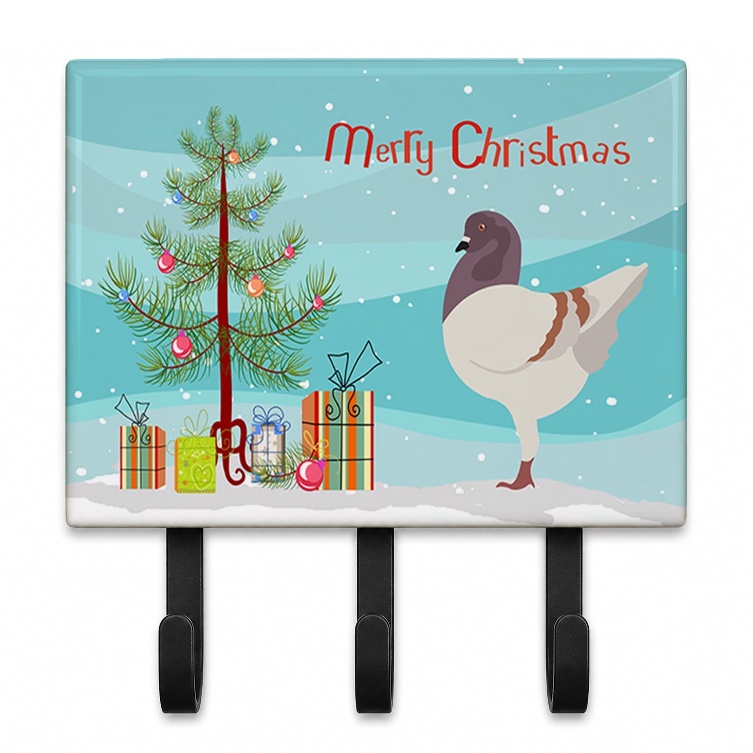 German Modena Pigeon Christmas Leash or Key Holder Wall Hooks, Coat Rack Wall Mount, for Hanging Keys, Towels, Aprons, Leashes
