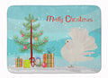 Silver Fantail Pigeon Christmas Memory Foam Kitchen Mat Machine Washable Anti-Fatigue Cushion Comfort Bath or Kitchen Rug