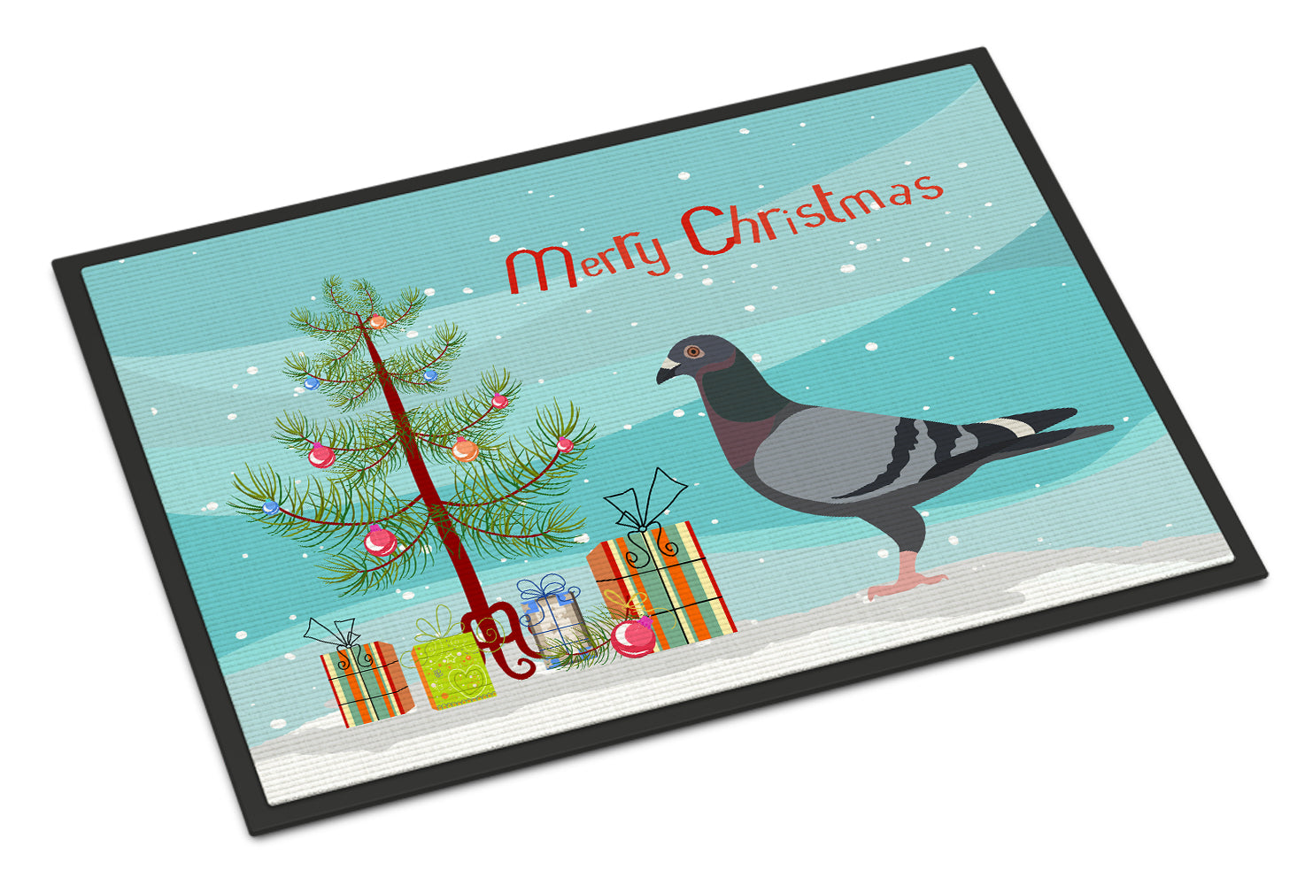 Racing Pigeon Christmas Doormat Indoor Outdoor 24H X 36W Front Door Mat Rugs for Entryway, Non Slip Washable Low Pile,
