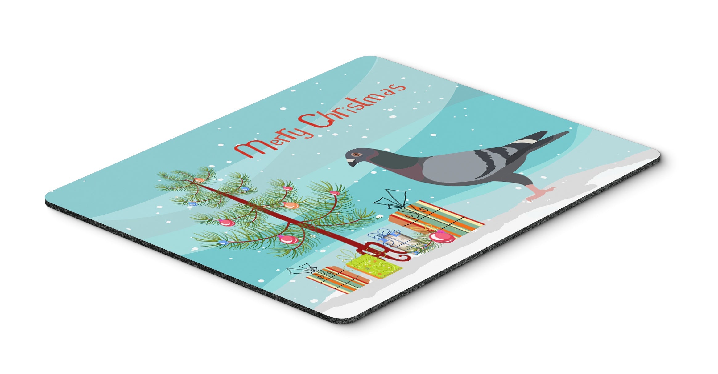 Racing Pigeon Christmas Mouse Pad, Heat Resistant Trivet Hot Pad , Non Slip Rubber Desk Mat, Kitchen Counter Protector, Home Office Decor Gift
