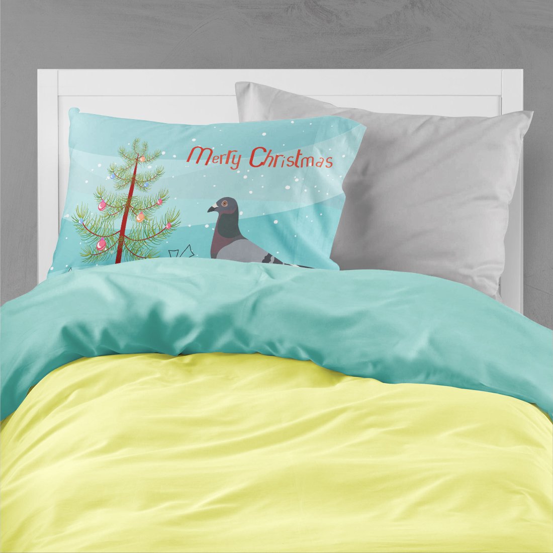Racing Pigeon Christmas Standard Pillowcase Lightweight Super Soft Easy Care Decorative Artwork Pillowcase, Standard