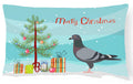 Racing Pigeon Christmas Decorative Throw Pillow 12x16 Indoor Outdoor Accent Cushion, Fabric Cover with Insert for Sofa, Bed, Porch & Living Room