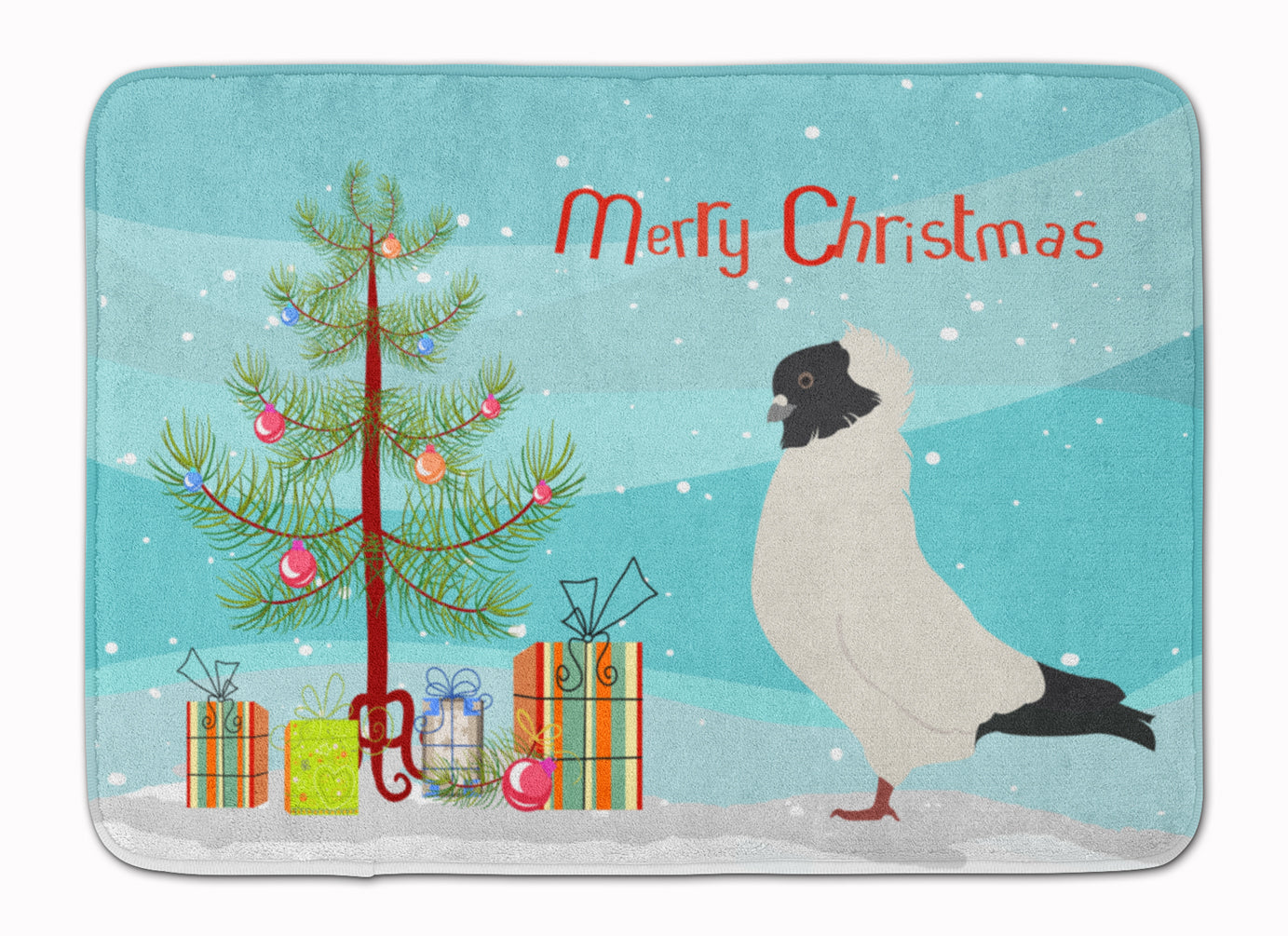 Nun Pigeon Christmas Memory Foam Kitchen Mat Machine Washable Anti-Fatigue Cushion Comfort Bath or Kitchen Rug