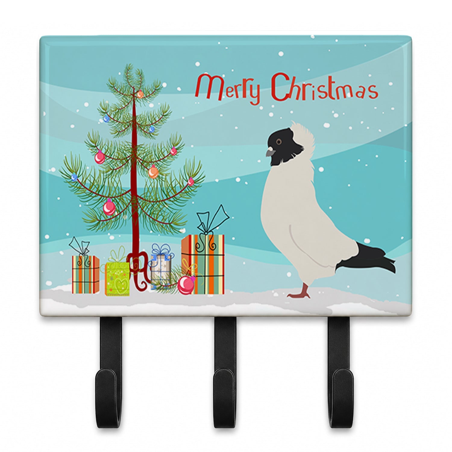 Nun Pigeon Christmas Leash or Key Holder Wall Hooks, Coat Rack Wall Mount, for Hanging Keys, Towels, Aprons, Leashes