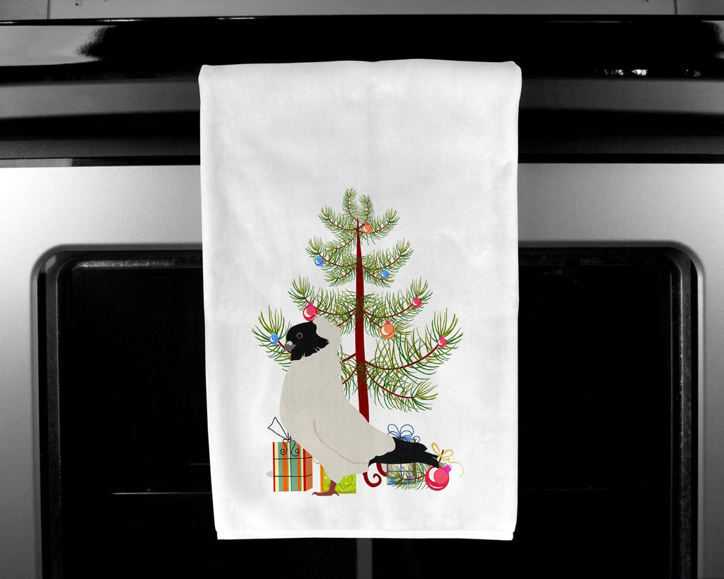 Nun Pigeon Christmas Kitchen Towel Set of 2 White Dish Towels Decorative Bathroom Hand towel for Hand, Face, Hair, Yoga, Tea, Dishcloth, 19 X 28", White
