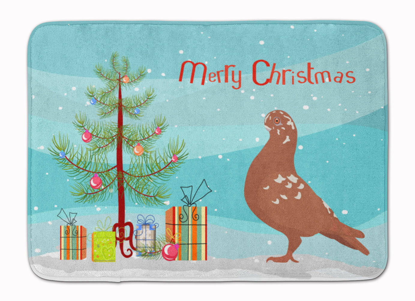 African Owl Pigeon Christmas Memory Foam Kitchen Mat Machine Washable Anti-Fatigue Cushion Comfort Bath or Kitchen Rug