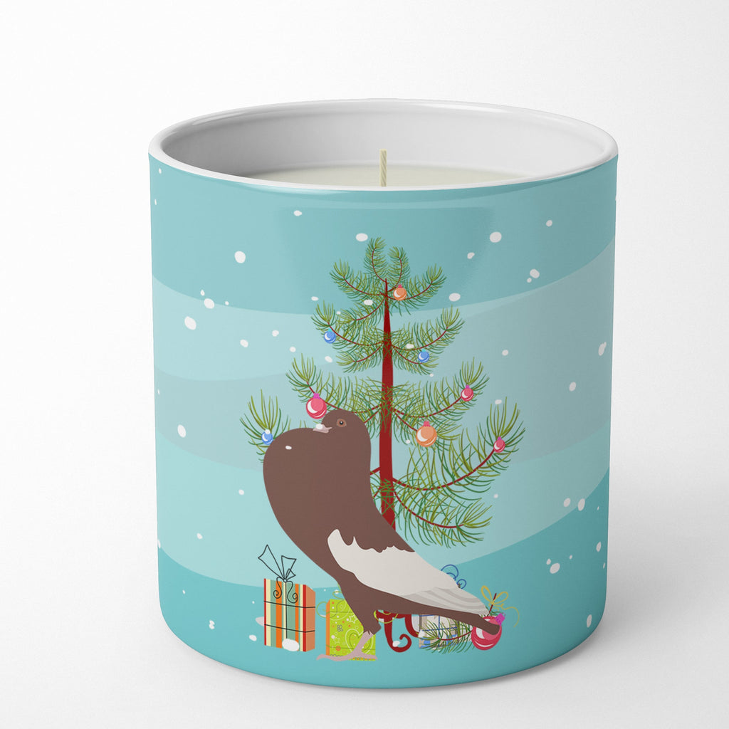 English Pouter Pigeon Christmas Decorative Soy Candle Nature Soy Wax Essential Oil Home Decor Ideal for Bedroom Kitchen Bath Office Gift, 10 oz