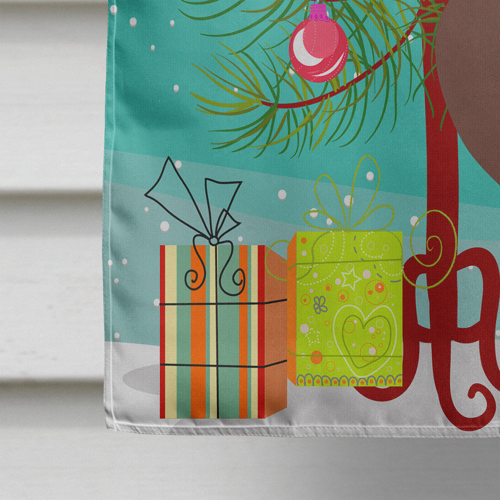 English Pouter Pigeon Christmas House Flag 28x40 Porch Sleeve Pole Decorative Outside Yard Banner Artwork Wall Hanging, Polyester