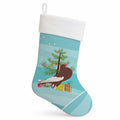 English Pouter Pigeon Christmas Holiday Stocking Double-Sided Print, Polyester Suede,11x18, Made in USA
