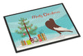 English Pouter Pigeon Christmas Doormat Indoor Outdoor 24H X 36W Front Door Mat Rugs for Entryway, Non Slip Washable Low Pile,