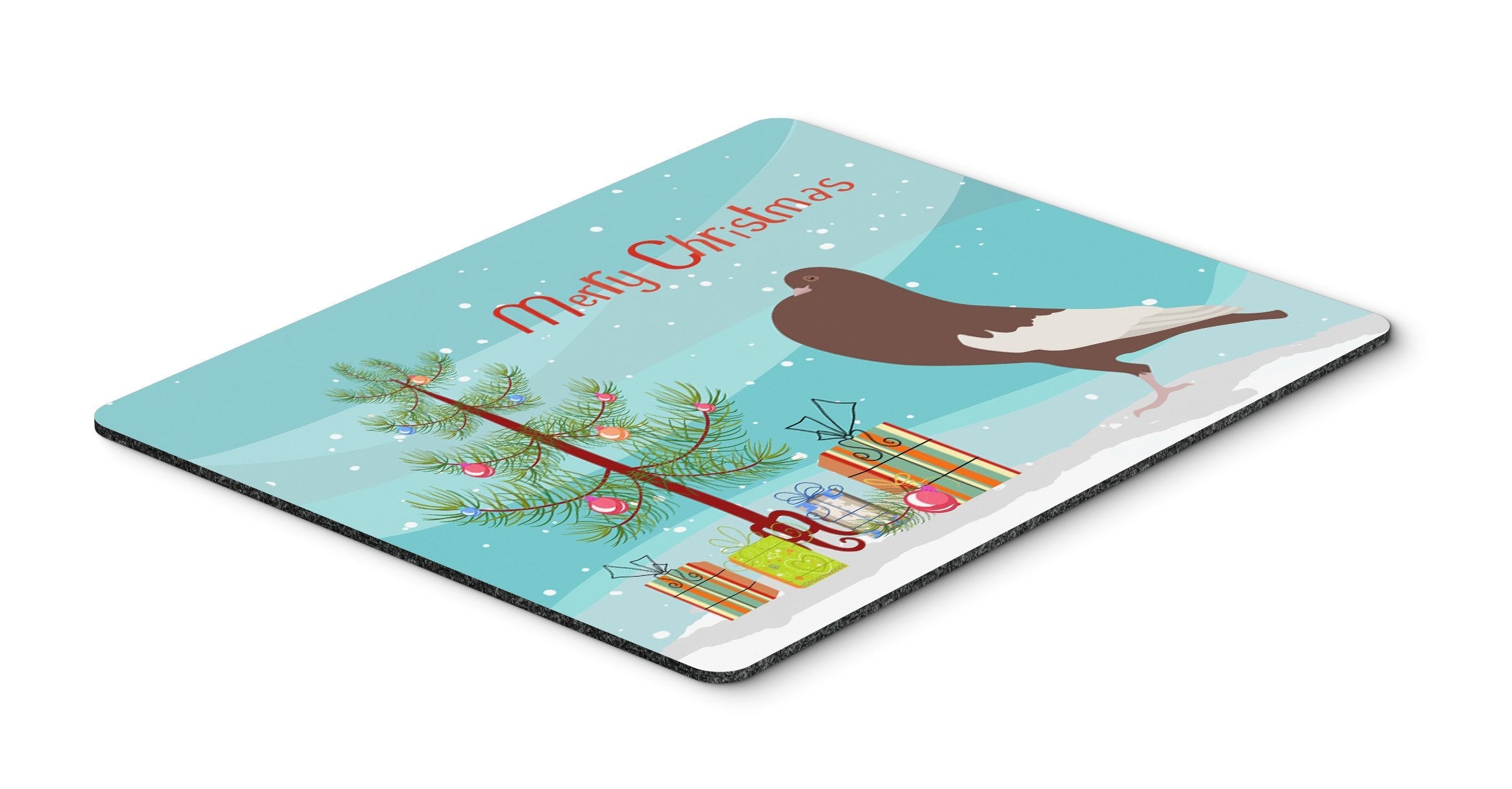 English Pouter Pigeon Christmas Mouse Pad, Heat Resistant Trivet Hot Pad , Non Slip Rubber Desk Mat, Kitchen Counter Protector, Home Office Decor Gift