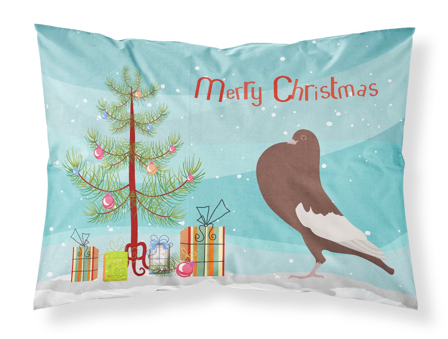 English Pouter Pigeon Christmas Standard Pillowcase Lightweight Super Soft Easy Care Decorative Artwork Pillowcase, Standard