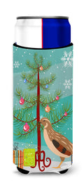 Golden Phoenix Quail Christmas Slim Can Hugger , Insulated Foam Hugger for 12 oz Slim Cans, Beer Bottles & Water Bottles, Printed in USA