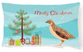 Golden Phoenix Quail Christmas Decorative Throw Pillow 12x16 Indoor Outdoor Accent Cushion, Fabric Cover with Insert for Sofa, Bed, Porch & Living Room
