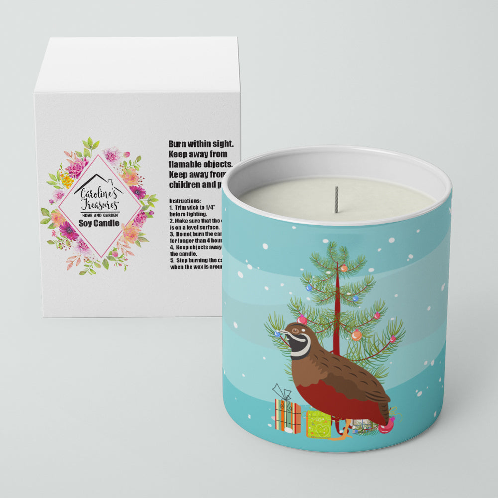 Chinese Painted or King Quail Christmas Decorative Soy Candle Nature Soy Wax Essential Oil Home Decor Ideal for Bedroom Kitchen Bath Office Gift, 10 oz