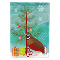 Chinese Painted or King Quail Christmas House Flag 28x40 Porch Sleeve Pole Decorative Outside Yard Banner Artwork Wall Hanging, Polyester