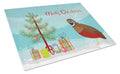 Chinese Painted or King Quail Christmas Cutting Board Tempered Glass Kitchen Cutting Surface, Heat Resistant Chopping, Non-Slip Feet, Food Prep & Serving