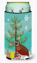 Chinese Painted or King Quail Christmas Tall Boy Hugger Can Cooler Sleeve Machine Washable Drink Collapsible Insulator Beverage Insulated Holder