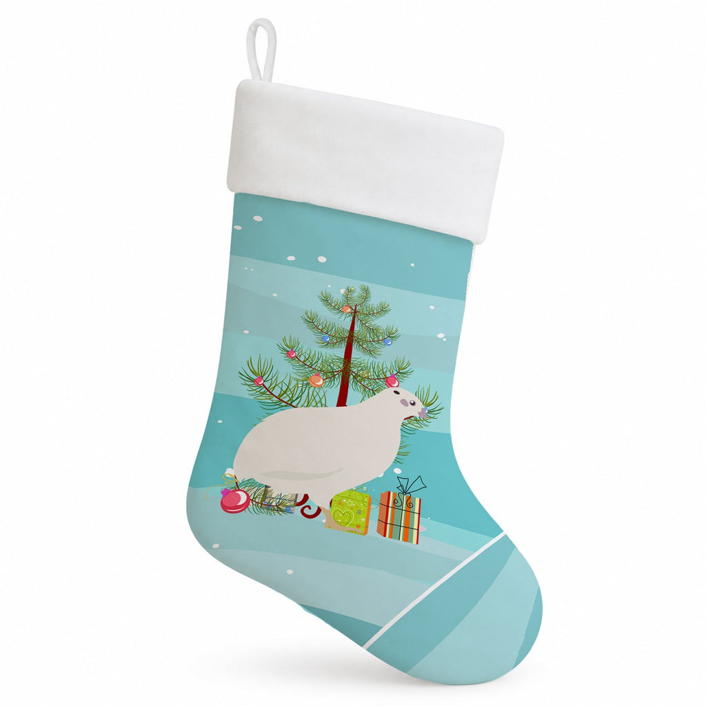 Texas Quail Christmas Holiday Stocking Double-Sided Print, Polyester Suede,11x18, Made in USA