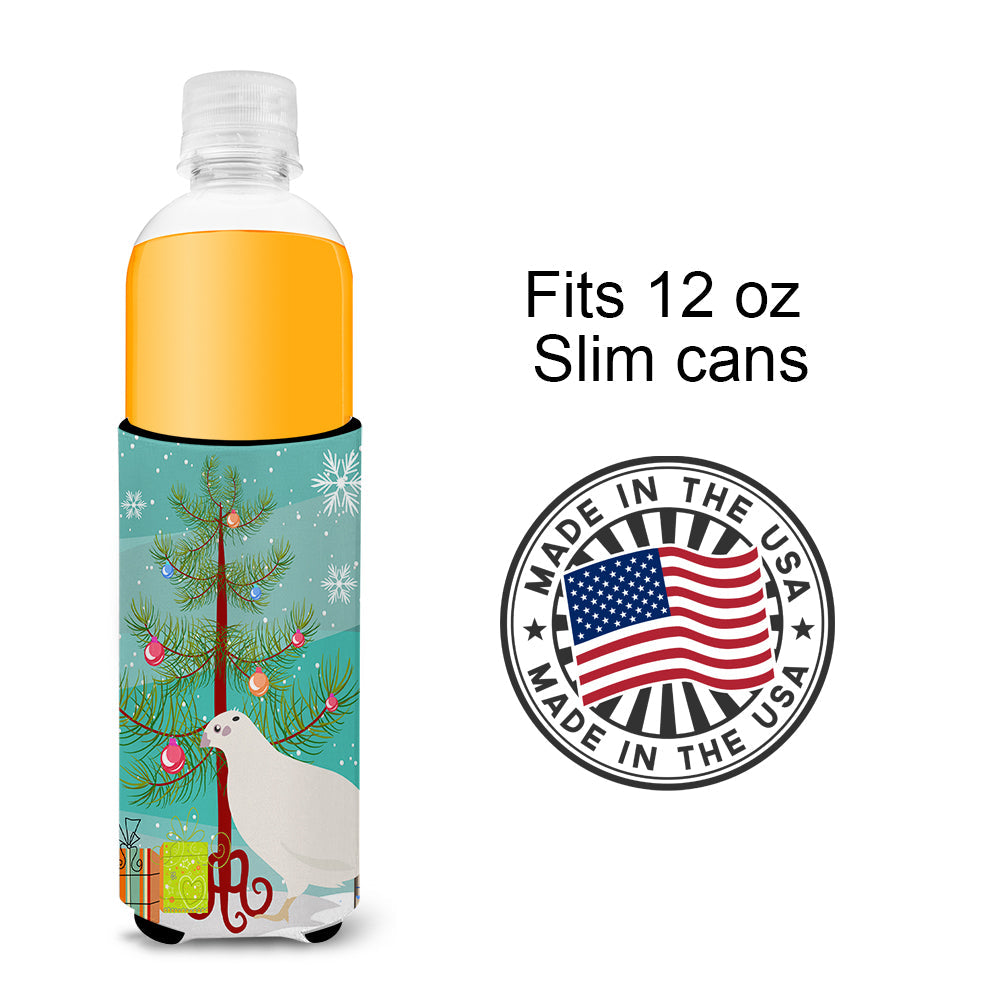 Texas Quail Christmas Slim Can Hugger , Insulated Foam Hugger for 12 oz Slim Cans, Beer Bottles & Water Bottles, Printed in USA