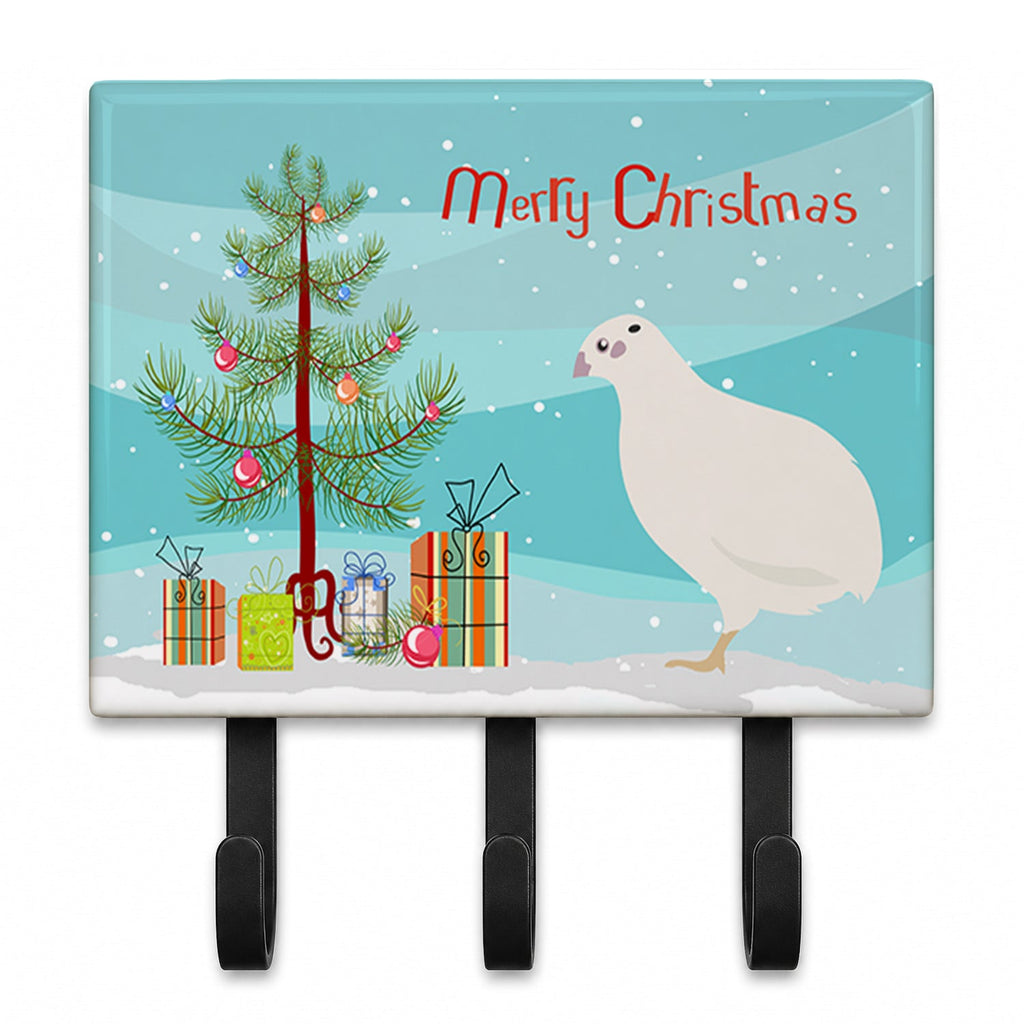 Texas Quail Christmas Leash or Key Holder Wall Hooks, Coat Rack Wall Mount, for Hanging Keys, Towels, Aprons, Leashes
