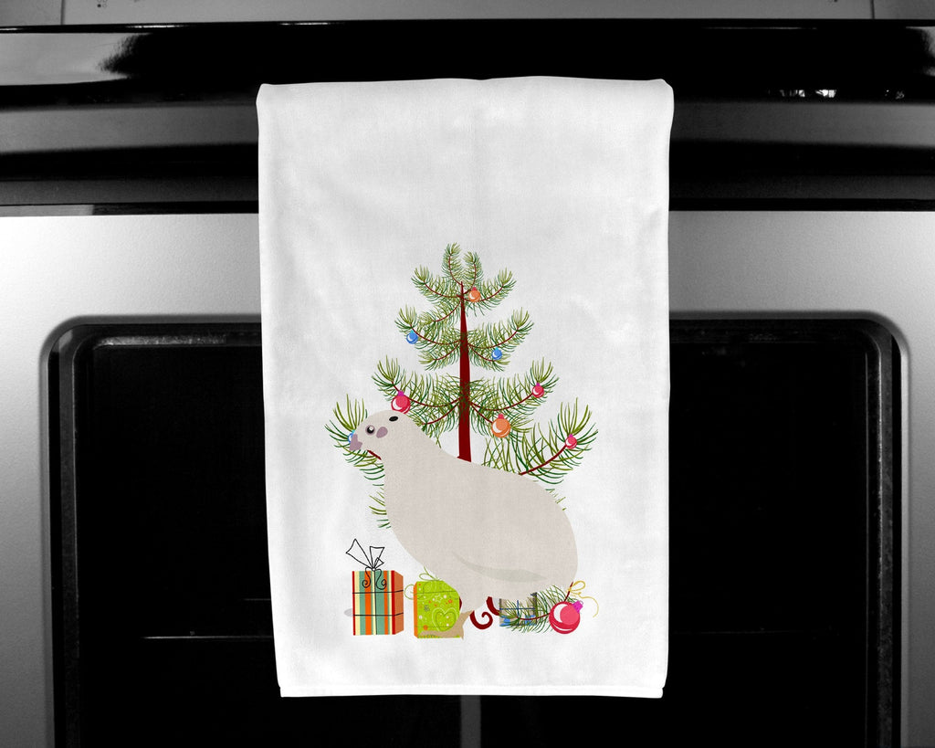 Texas Quail Christmas Kitchen Towel Set of 2 White Dish Towels Decorative Bathroom Hand towel for Hand, Face, Hair, Yoga, Tea, Dishcloth, 19 X 28", White