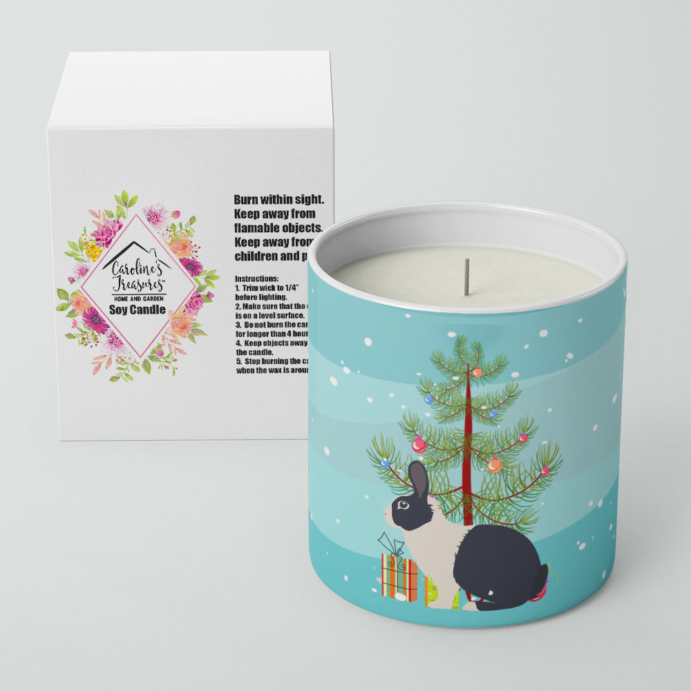 Dutch Rabbit Christmas Decorative Soy Candle Nature Soy Wax Essential Oil Home Decor Ideal for Bedroom Kitchen Bath Office Gift, 10 oz