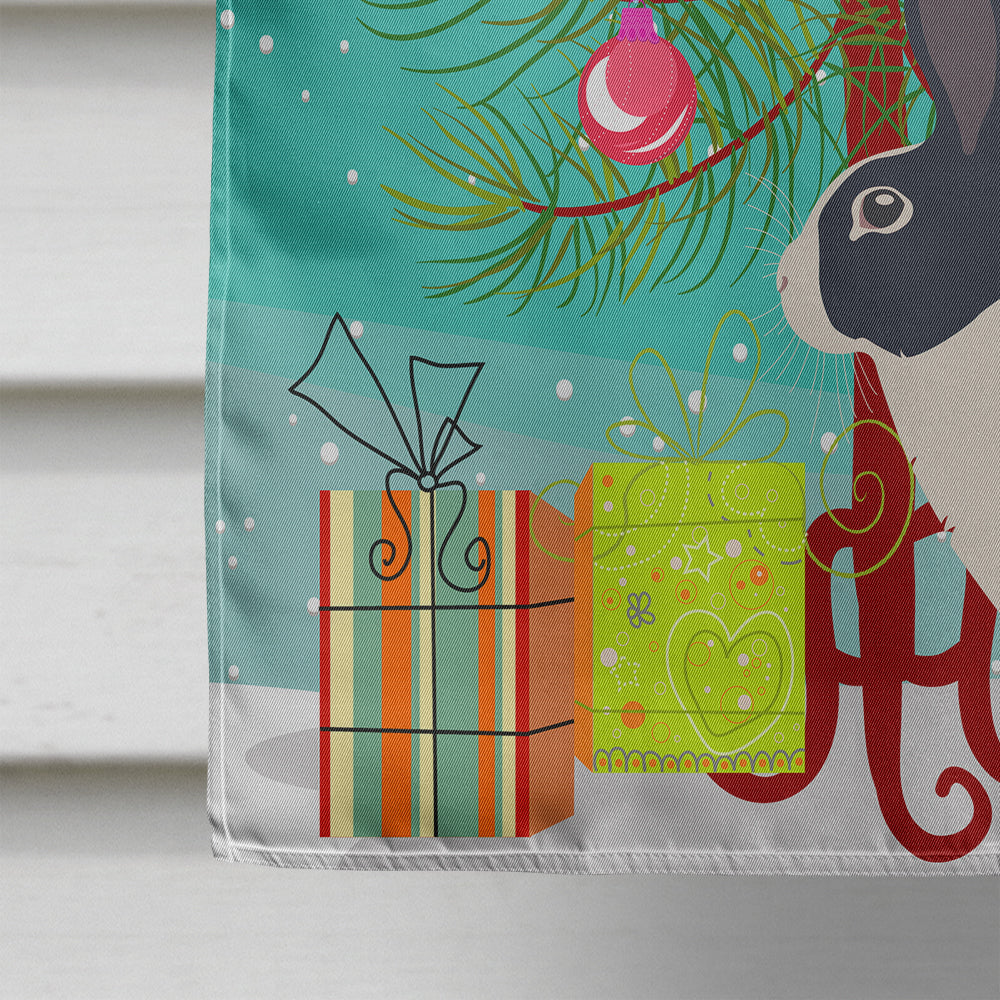 Dutch Rabbit Christmas House Flag 28x40 Porch Sleeve Pole Decorative Outside Yard Banner Artwork Wall Hanging, Polyester