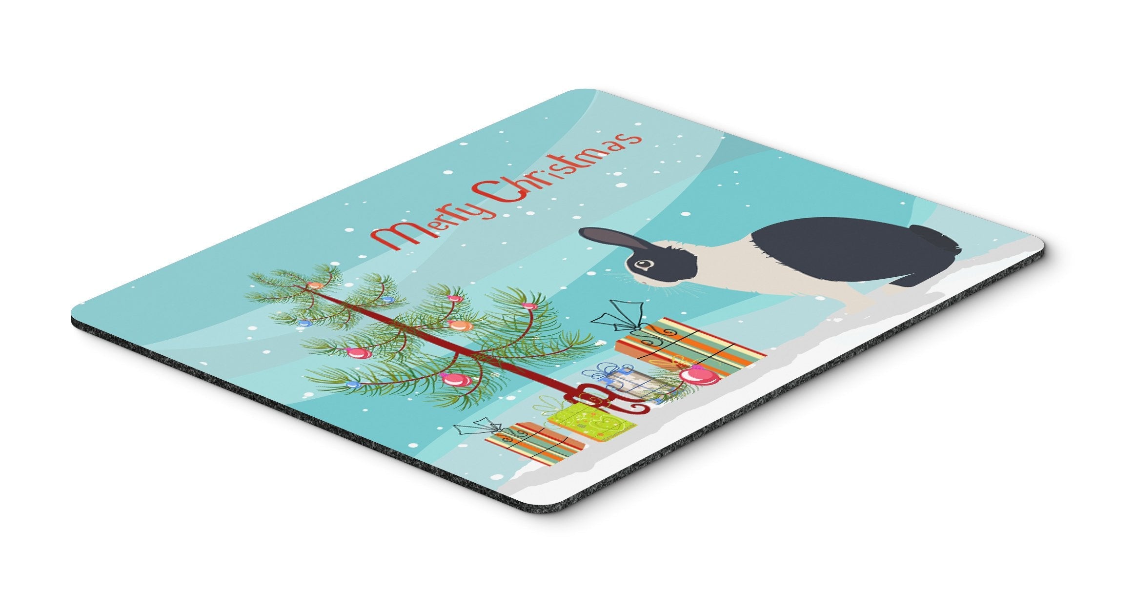 Dutch Rabbit Christmas Mouse Pad, Heat Resistant Trivet Hot Pad , Non Slip Rubber Desk Mat, Kitchen Counter Protector, Home Office Decor Gift