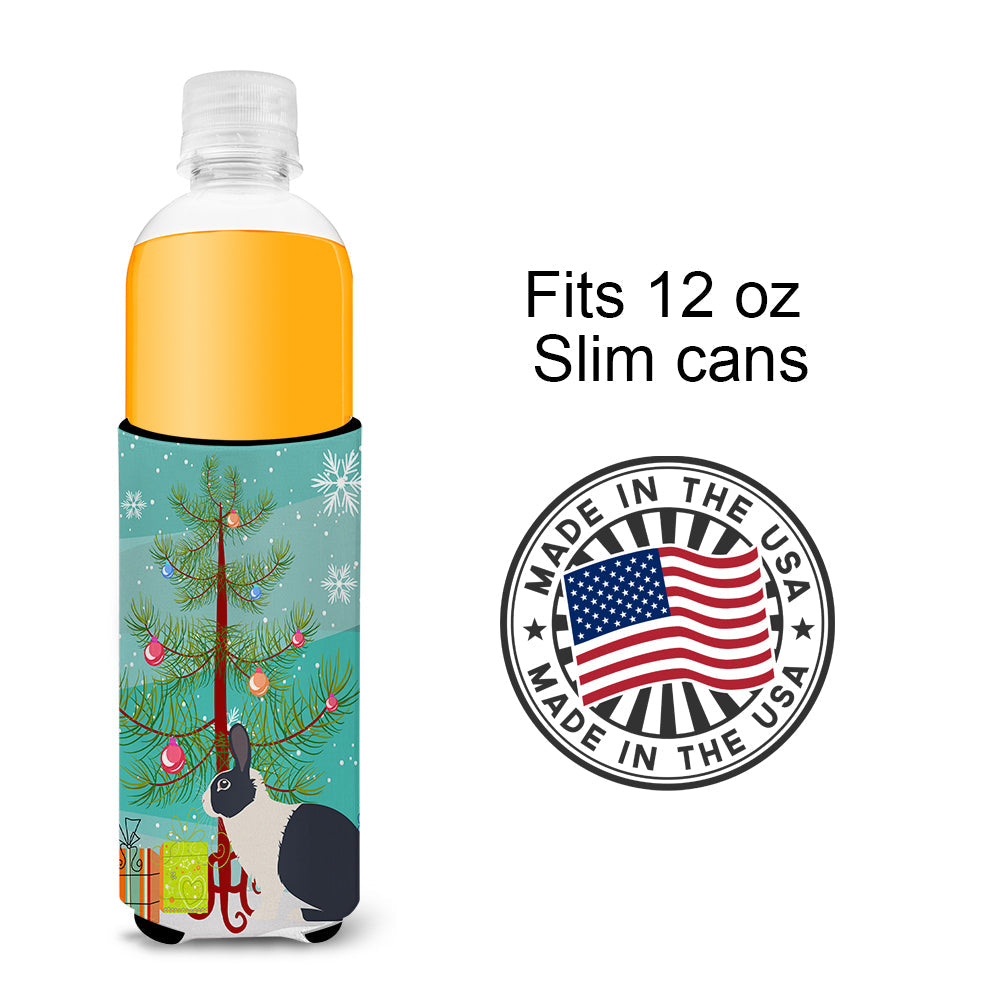 Dutch Rabbit Christmas Slim Can Hugger , Insulated Foam Hugger for 12 oz Slim Cans, Beer Bottles & Water Bottles, Printed in USA