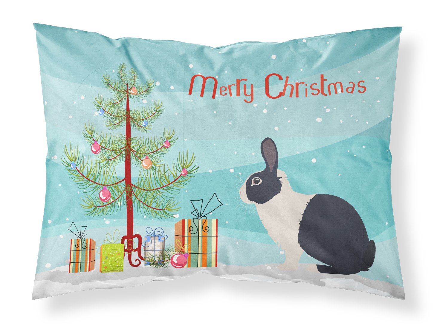 Dutch Rabbit Christmas Standard Pillowcase Lightweight Super Soft Easy Care Decorative Artwork Pillowcase, Standard