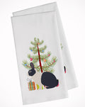 Dutch Rabbit Christmas Kitchen Towel Set of 2 White Dish Towels Decorative Bathroom Hand towel for Hand, Face, Hair, Yoga, Tea, Dishcloth, 19 X 28", White