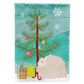 Fluffy Angora Rabbit Christmas House Flag 28x40 Porch Sleeve Pole Decorative Outside Yard Banner Artwork Wall Hanging, Polyester