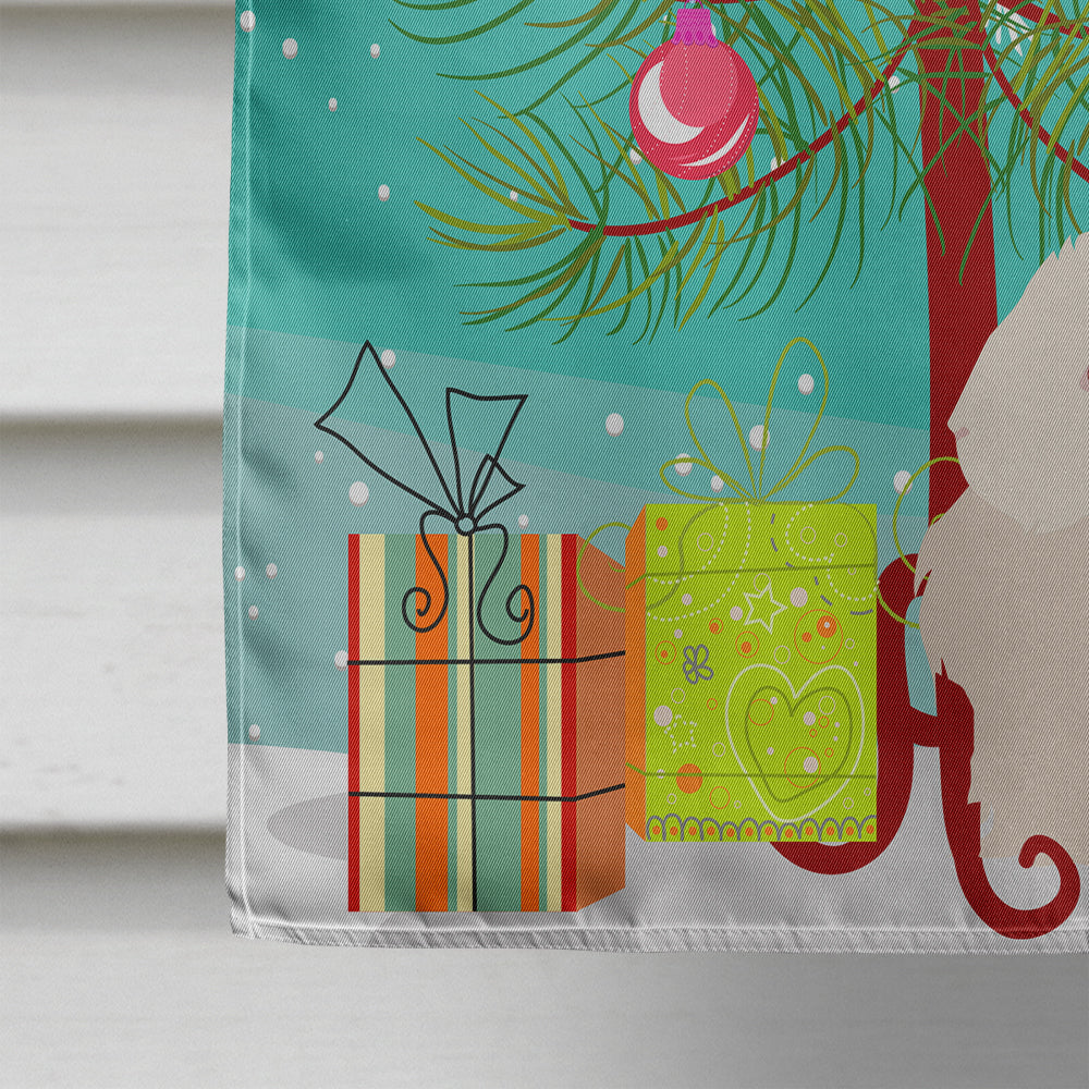Fluffy Angora Rabbit Christmas House Flag 28x40 Porch Sleeve Pole Decorative Outside Yard Banner Artwork Wall Hanging, Polyester