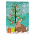 Lionhead Rabbit Christmas House Flag 28x40 Porch Sleeve Pole Decorative Outside Yard Banner Artwork Wall Hanging, Polyester