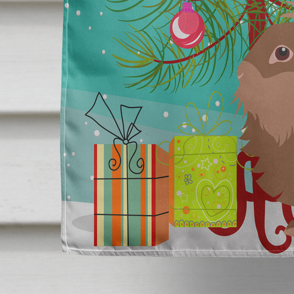 Lionhead Rabbit Christmas House Flag 28x40 Porch Sleeve Pole Decorative Outside Yard Banner Artwork Wall Hanging, Polyester