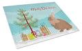 Lionhead Rabbit Christmas Cutting Board Tempered Glass Kitchen Cutting Surface, Heat Resistant Chopping, Non-Slip Feet, Food Prep & Serving