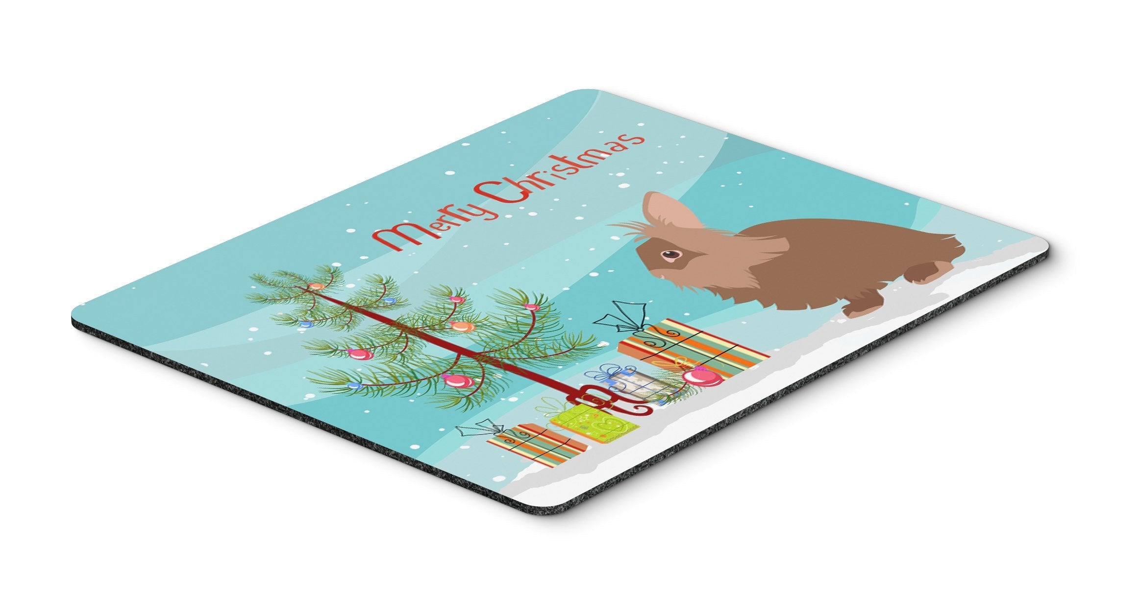 Lionhead Rabbit Christmas Mouse Pad, Heat Resistant Trivet Hot Pad , Non Slip Rubber Desk Mat, Kitchen Counter Protector, Home Office Decor Gift
