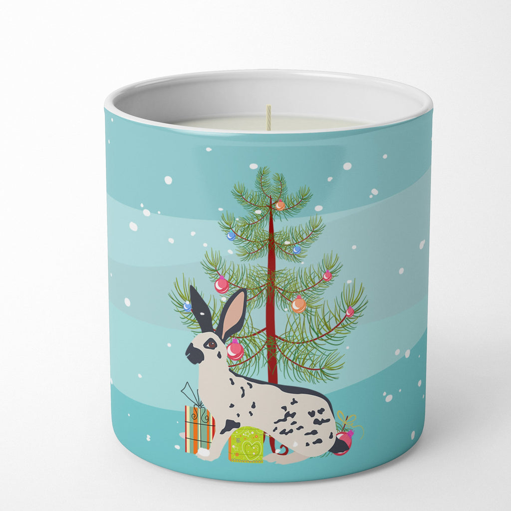 English Spot Rabbit Christmas Decorative Soy Candle Nature Soy Wax Essential Oil Home Decor Ideal for Bedroom Kitchen Bath Office Gift, 10 oz