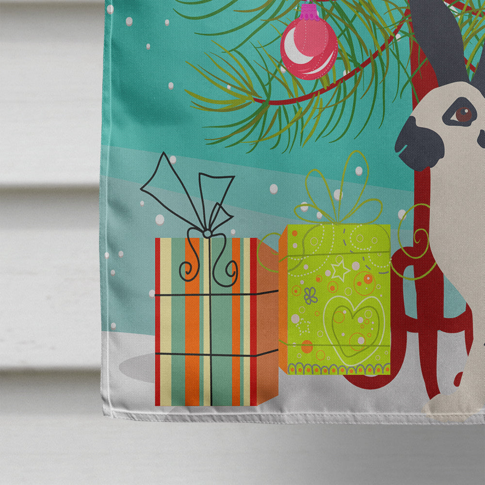 English Spot Rabbit Christmas House Flag 28x40 Porch Sleeve Pole Decorative Outside Yard Banner Artwork Wall Hanging, Polyester