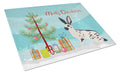 English Spot Rabbit Christmas Cutting Board Tempered Glass Kitchen Cutting Surface, Heat Resistant Chopping, Non-Slip Feet, Food Prep & Serving